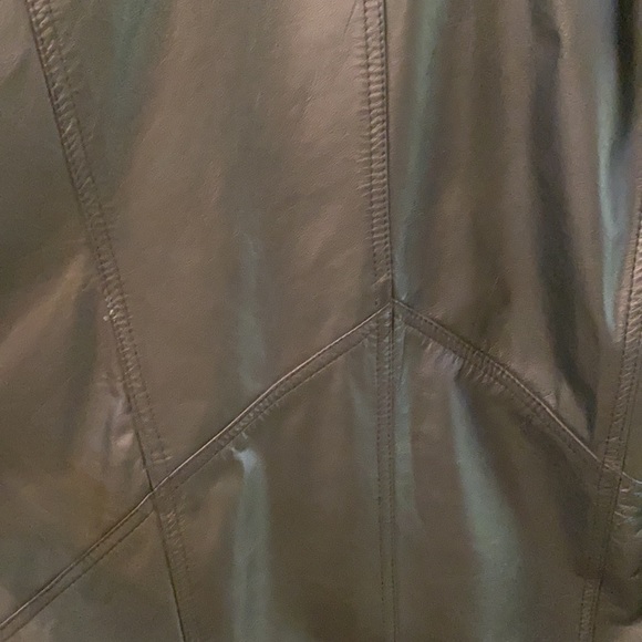 Vintage Black leather long coat - Picture 7 of 12
